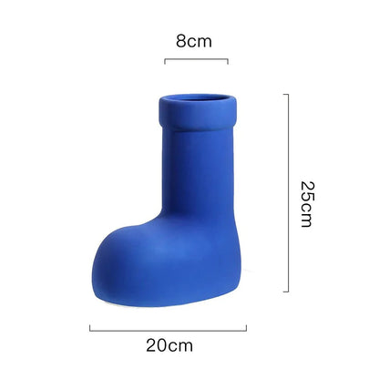 Bright Ceramic Wellington Boot Vase – Quirky Decorative Vase for Fun and Playful Home Decor