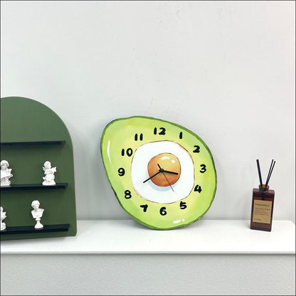 Avocado Cartoon Hanging Wall Clock