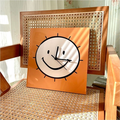 Cartoon Face Digital Wall Clock