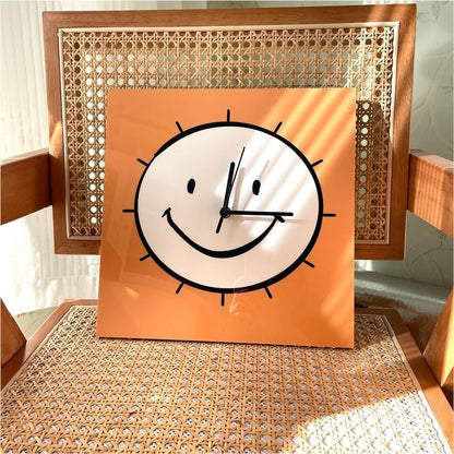 Cartoon Face Digital Wall Clock