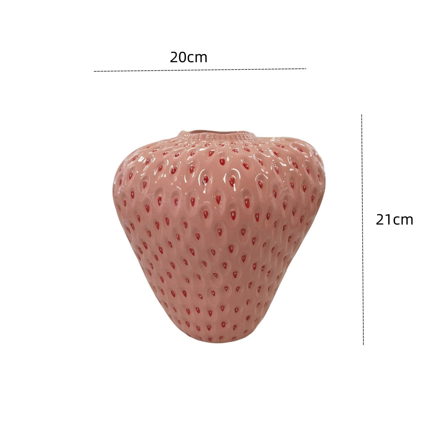 Strawberry Cartoon Ceramic Vase – Fun and Playful Decor for Kids' Rooms