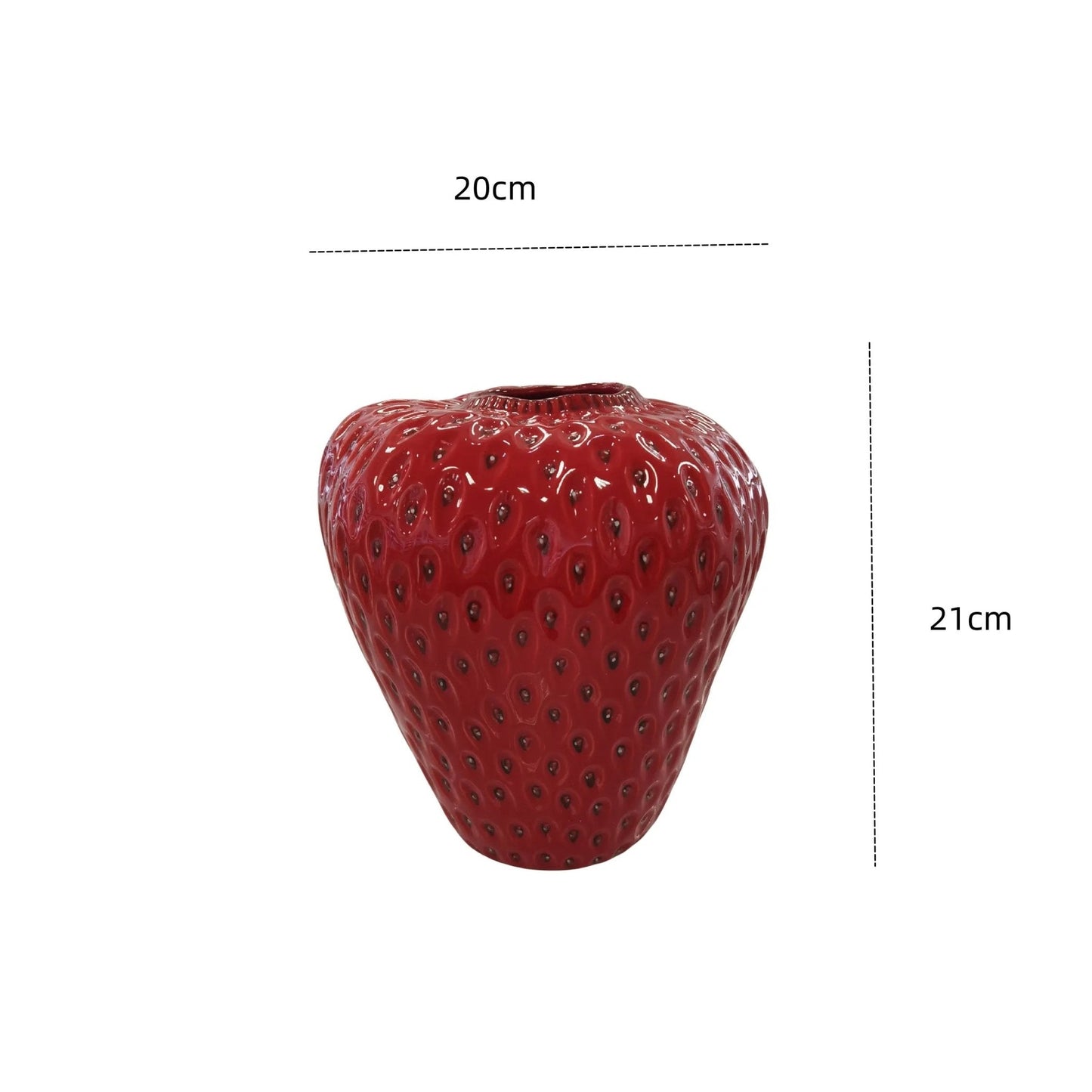 Strawberry Cartoon Ceramic Vase – Fun and Playful Decor for Kids' Rooms