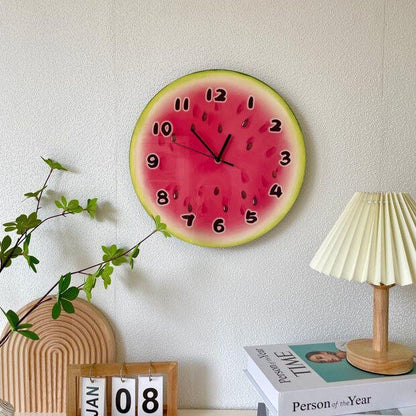 Cartoon Watermelon Fruit Wall Clock