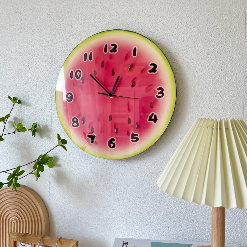 Cartoon Watermelon Fruit Wall Clock