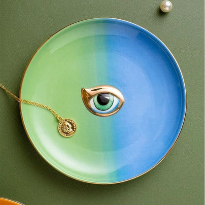 Colourful Eye Ceramic Jewellery Tray