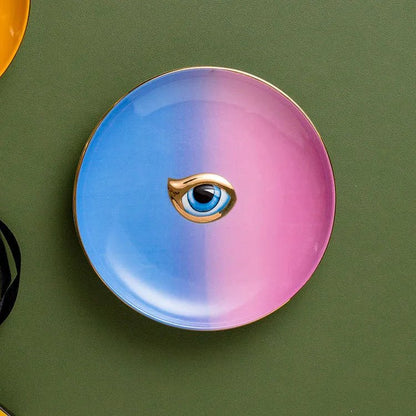 Colourful Eye Ceramic Jewellery Tray