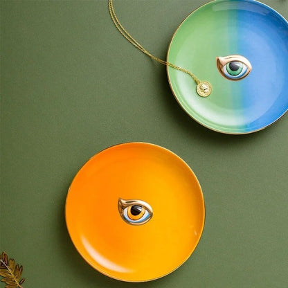 Colourful Eye Ceramic Jewellery Tray