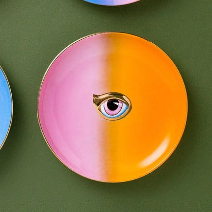 Colourful Eye Ceramic Jewellery Tray