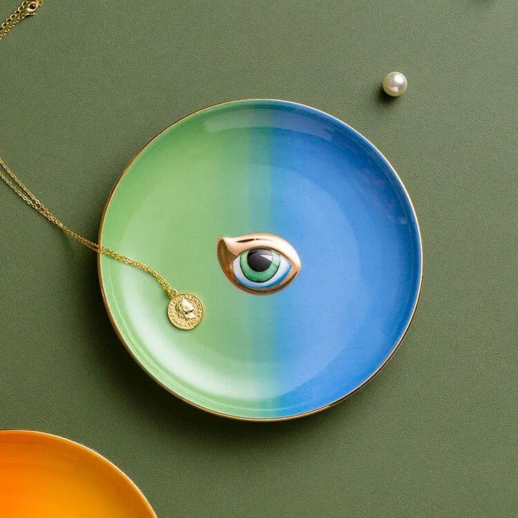 Colourful Eye Ceramic Jewellery Tray