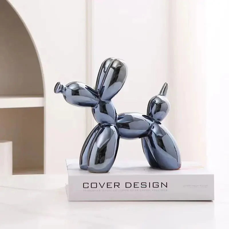 Ceramic Glossy Balloon Dog Ornament