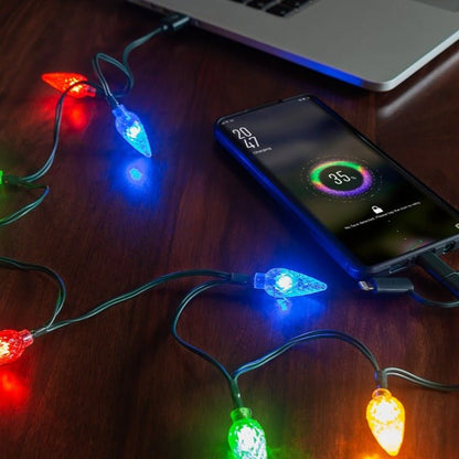 Christmas Light USB Cable Charger For Android + IPhone