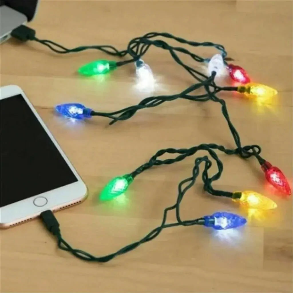 Christmas Light USB Cable Charger For Android + IPhone