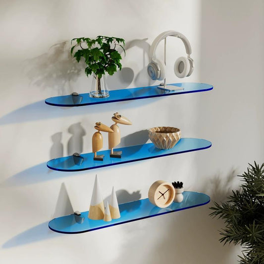 Coloured Acrylic Wall Mounted Storage Shelves