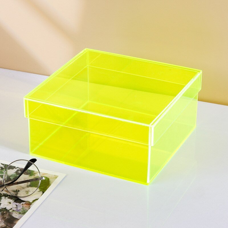 Colourful Acrylic Storage Organiser Box With Lid