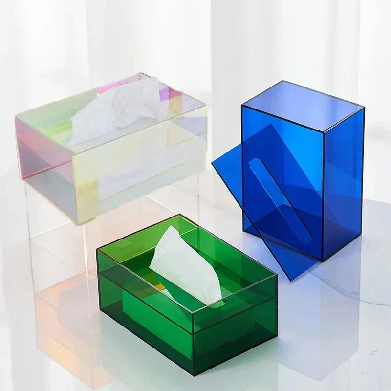 Colourful Acrylic Tissue Box Holder