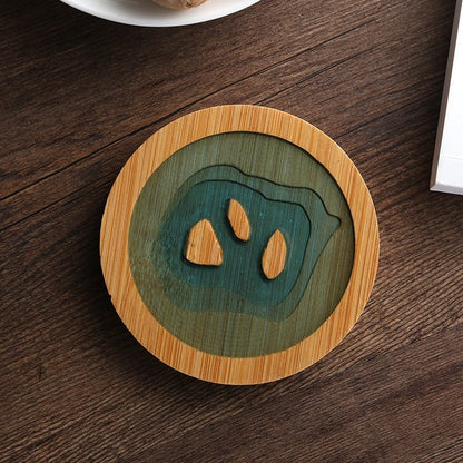 Bamboo Wave Style Resin Tea Coaster