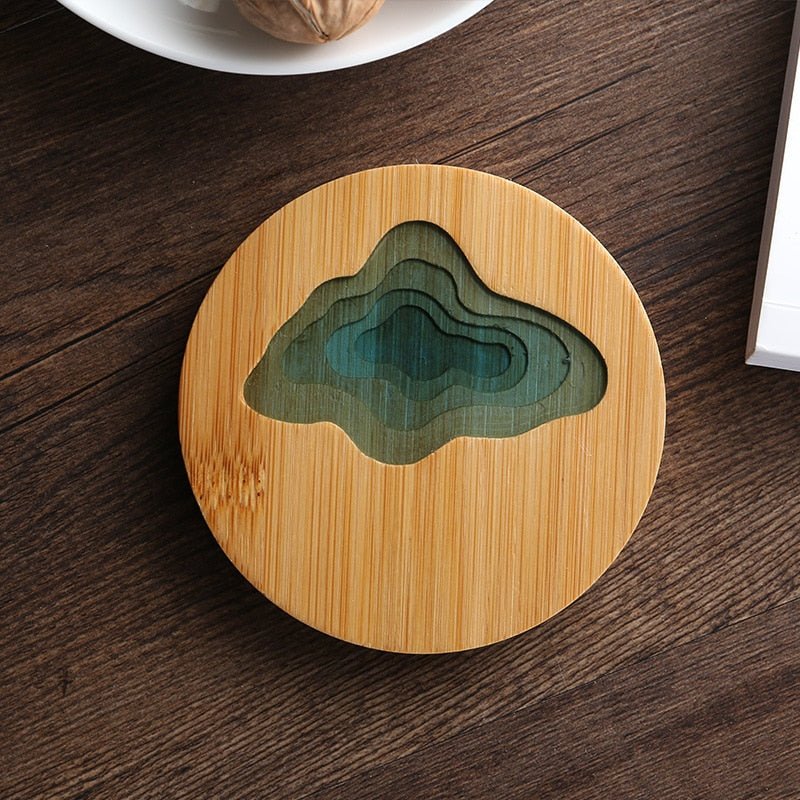 Bamboo Wave Style Resin Tea Coaster