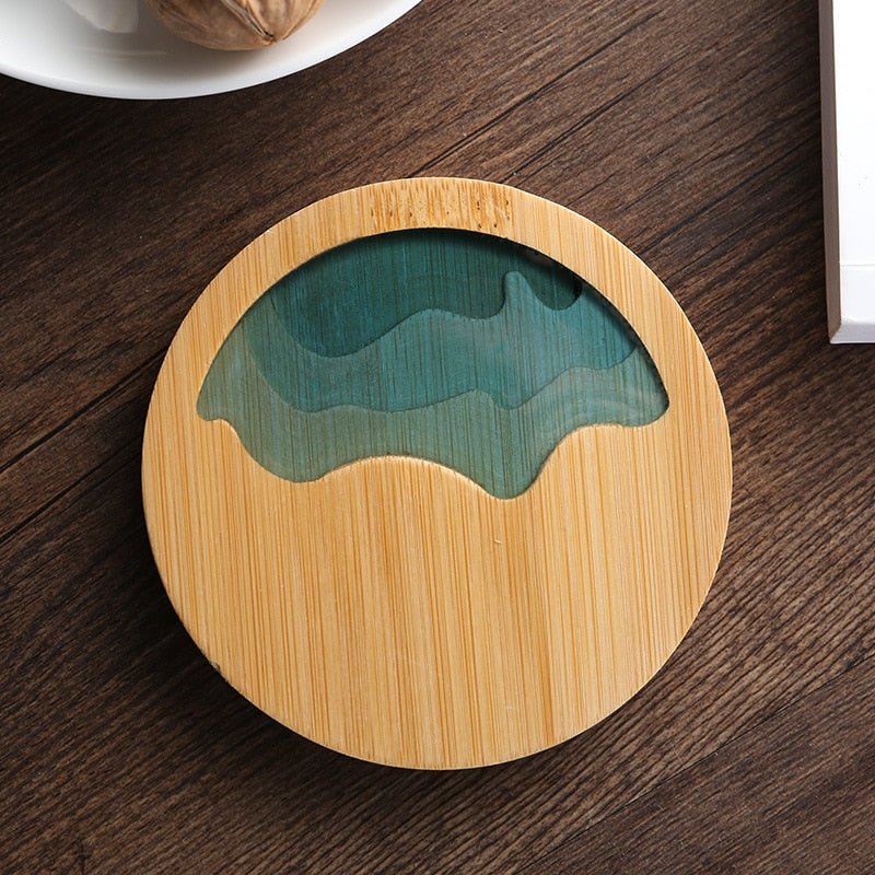 Bamboo Wave Style Resin Tea Coaster