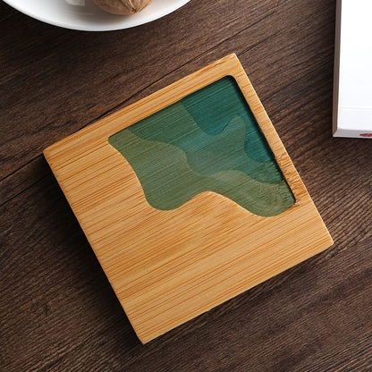 Bamboo Wave Style Resin Tea Coaster