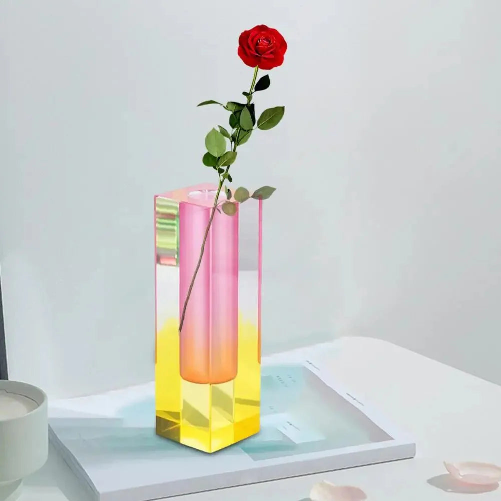 Crystal Effect Gradient Vase – Elegant Faux Crystal Vase for Luxurious Floral Displays