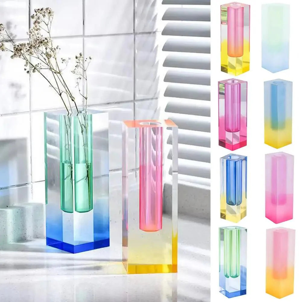 Crystal Effect Gradient Vase – Elegant Faux Crystal Vase for Luxurious Floral Displays