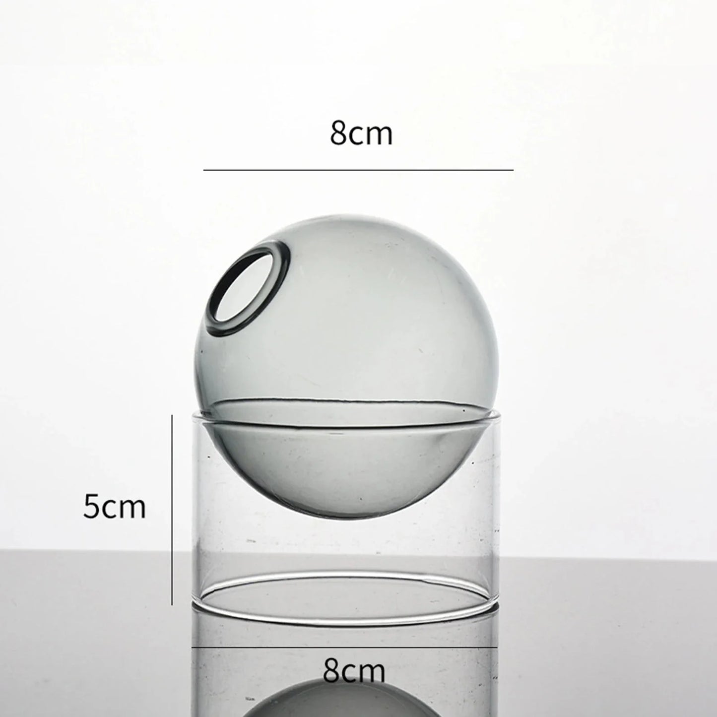 Decorative Round Modern Glass Vase – Stylish Clear Glass Vase for Hydroponic Arrangements and Flowers