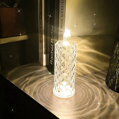 Diamond Shaped Crystal Table Lamp