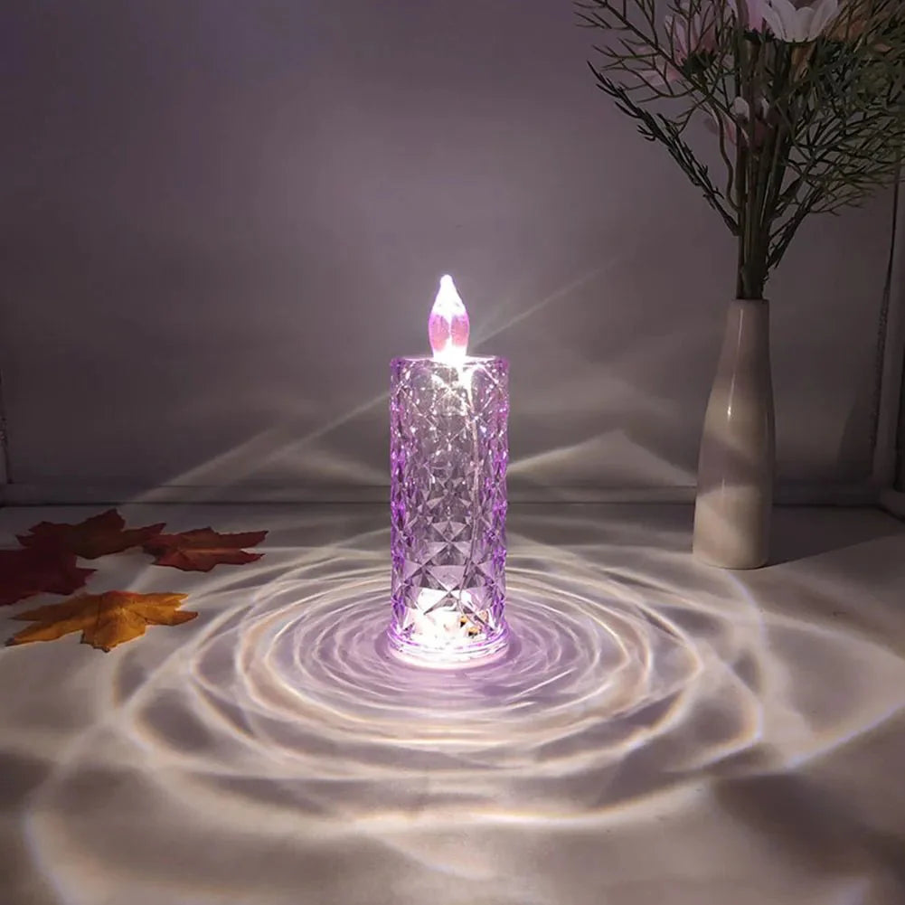 Diamond Shaped Crystal Table Lamp