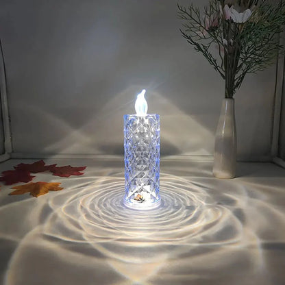 Diamond Shaped Crystal Table Lamp