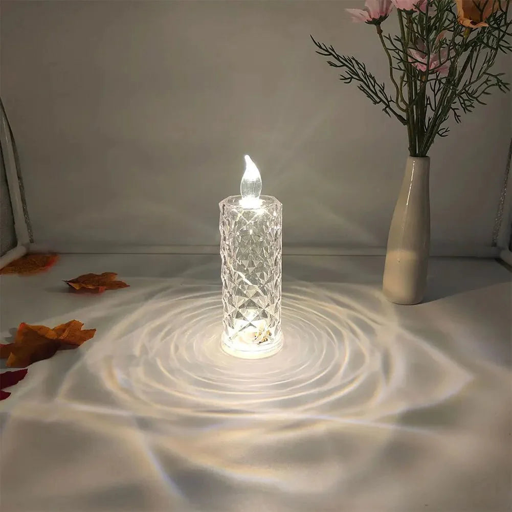 Diamond Shaped Crystal Table Lamp