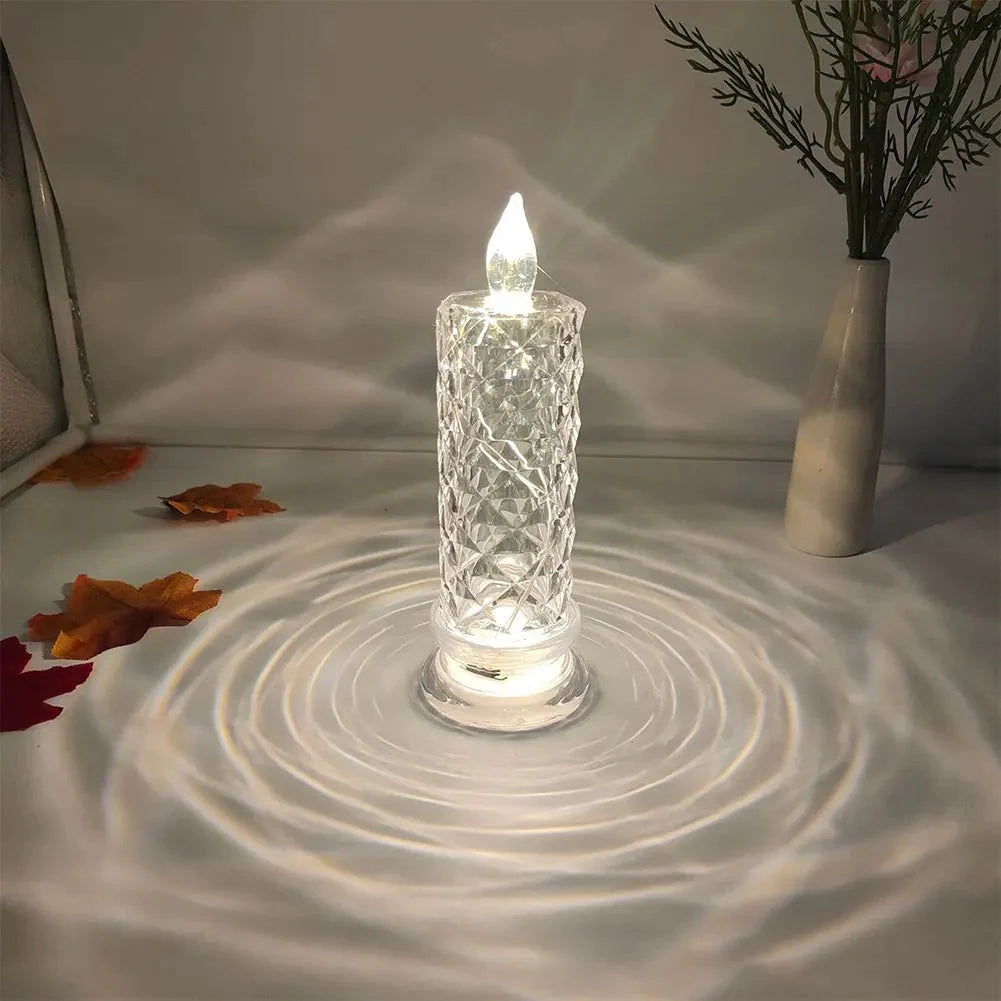 Diamond Shaped Crystal Table Lamp