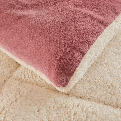 Luxurious Velvet & Sherpa Throw - Soft, Warm, & Cosy