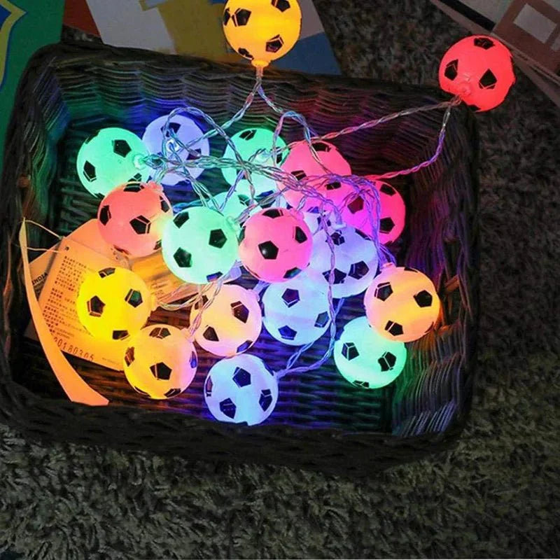 Football Design LED String Night Light Garland