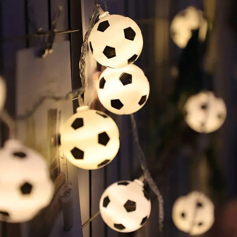 Football Design LED String Night Light Garland