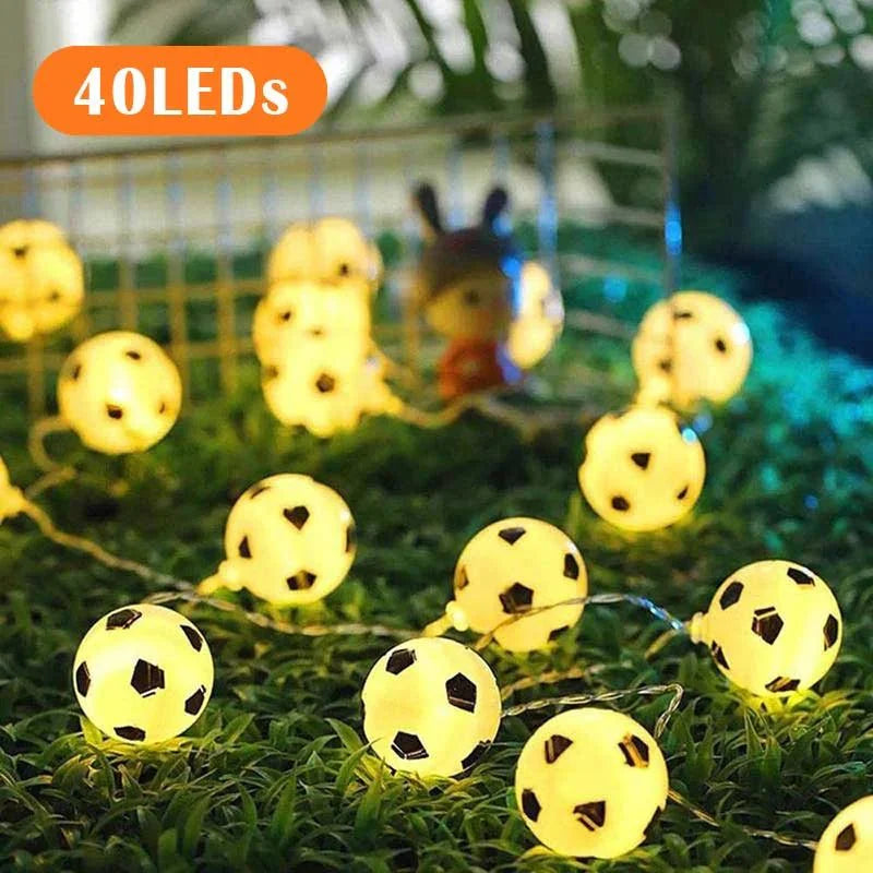 Football Design LED String Night Light Garland