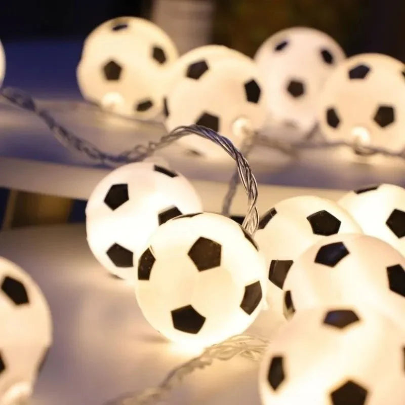 Football Design LED String Night Light Garland