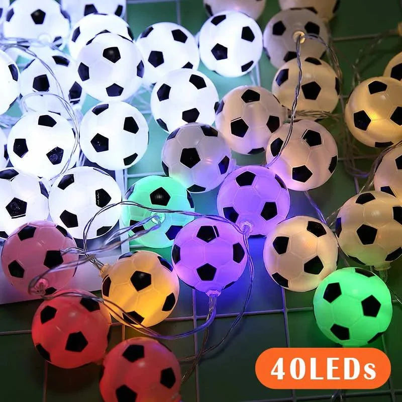 Football Design LED String Night Light Garland