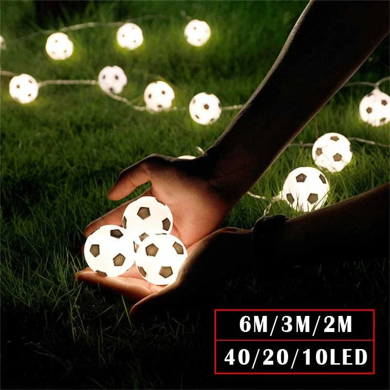 Football Design LED String Night Light Garland