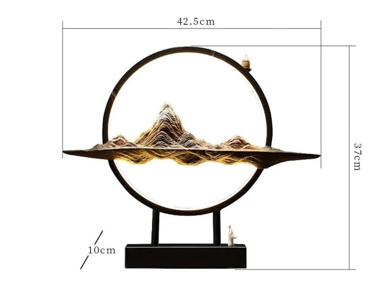 The Vast Land Incense Burner Lamp – Resin Lamp with Cascading Smoke for Meditation and Home Decor