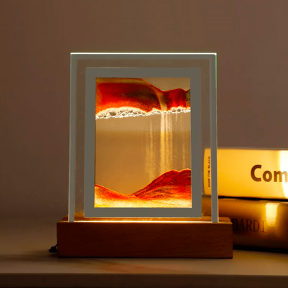 Sands Frame Night Lamp – Relaxing Moving Sand Art in a Decorative Glass Frame for Unique Home Decor