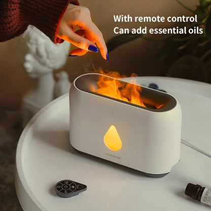 Flame Humidifier Lamp – Ultrasonic Cool Mist Humidifier with Realistic Flame Effect and Remote Control