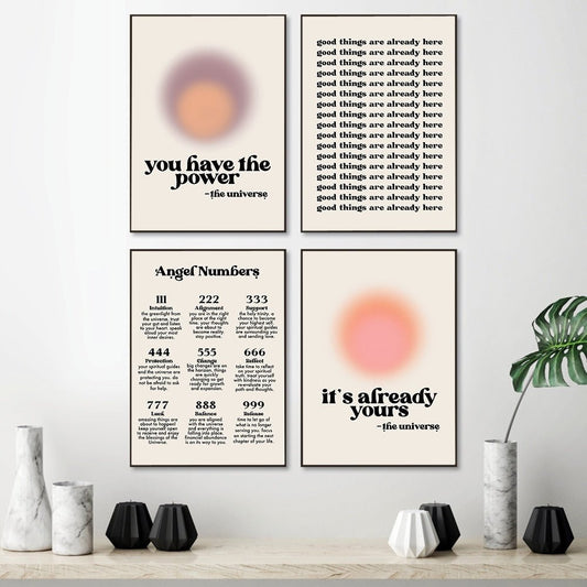 Law of Attraction Manifestation Posters – Inspiring Wall Art for Positive Living