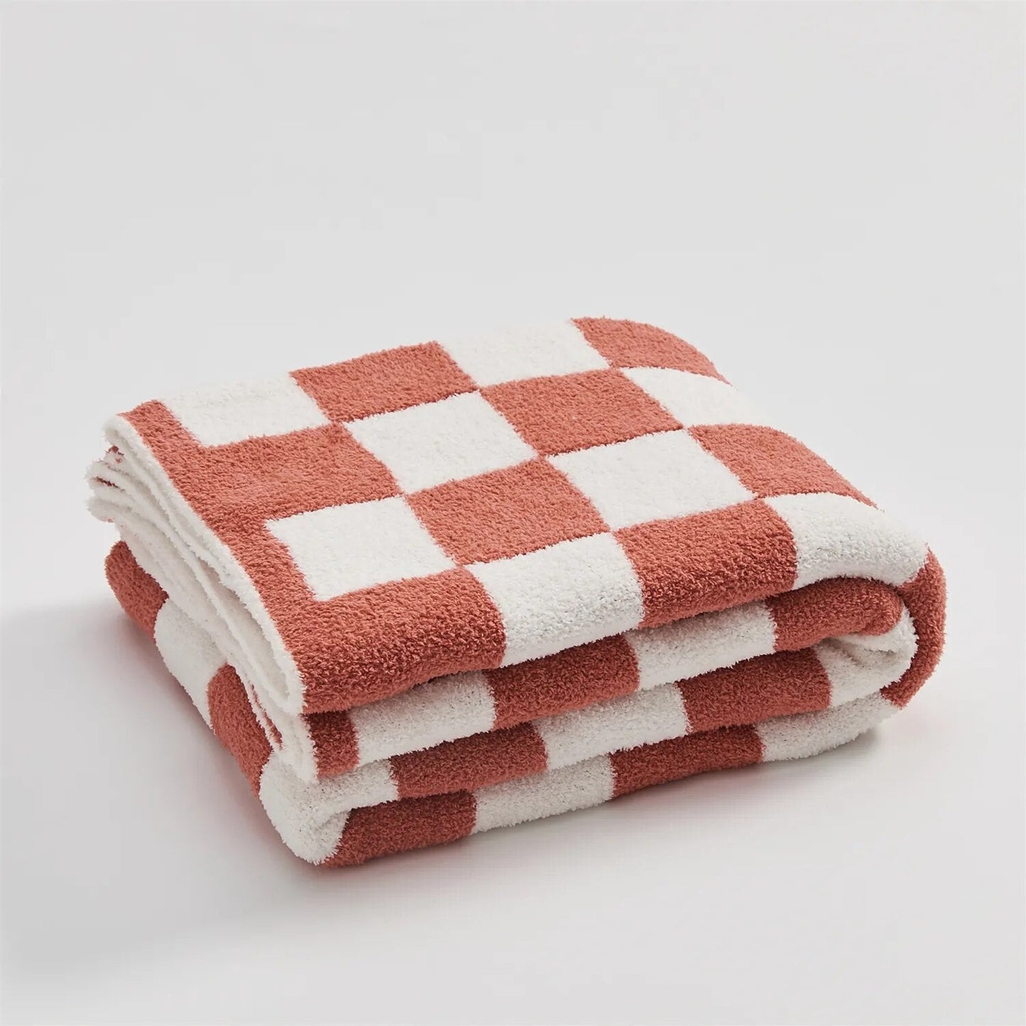 Luxurious Colourful Chequerboard Plaid Blanket - Soft Microfibre Anti-Pilling Throw for Bed or Sofa, Modern Style