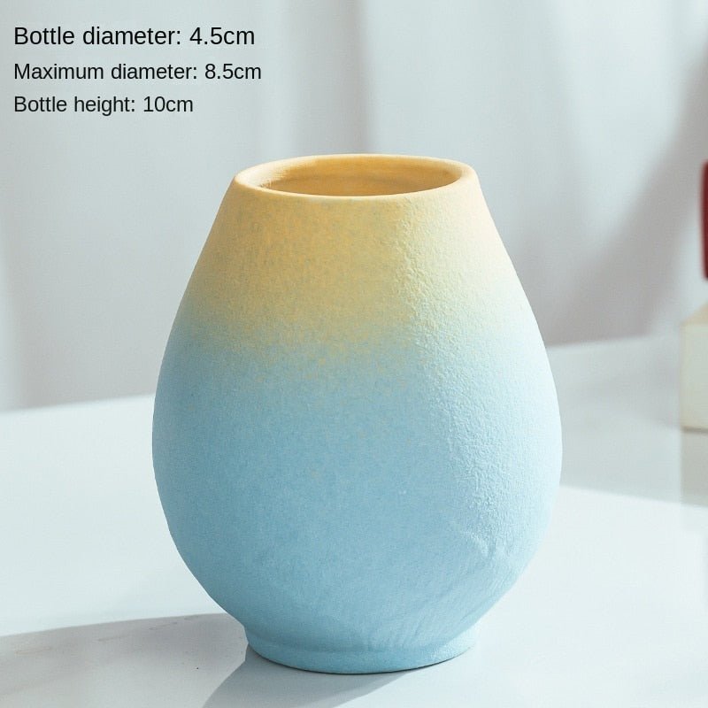 Macaron Coloured Ceramic Decorative Vase – Playful and Vibrant Accent for Modern Home Decor