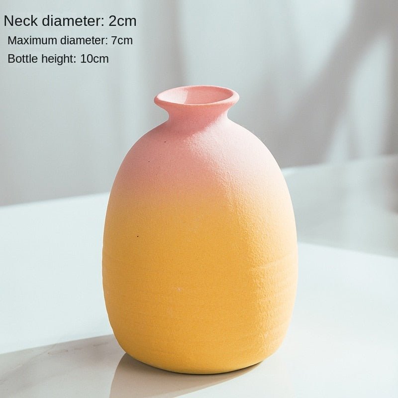 Macaron Coloured Ceramic Decorative Vase – Playful and Vibrant Accent for Modern Home Decor