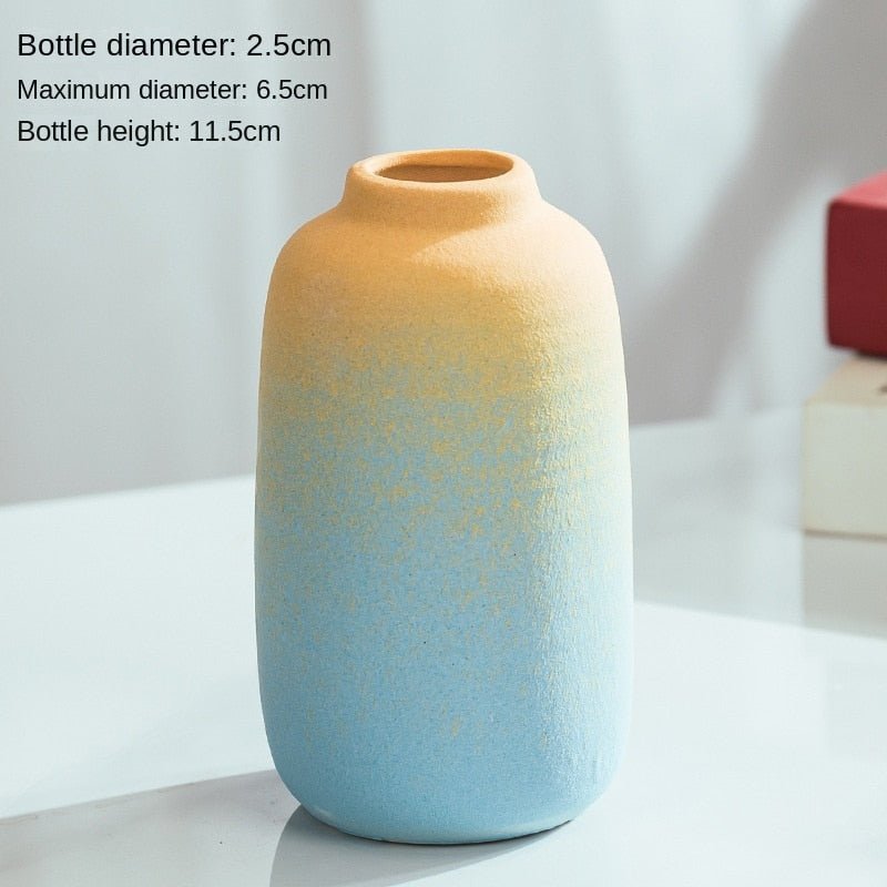 Macaron Coloured Ceramic Decorative Vase – Playful and Vibrant Accent for Modern Home Decor