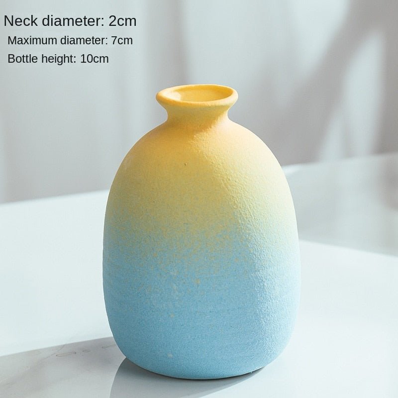 Macaron Coloured Ceramic Decorative Vase – Playful and Vibrant Accent for Modern Home Decor