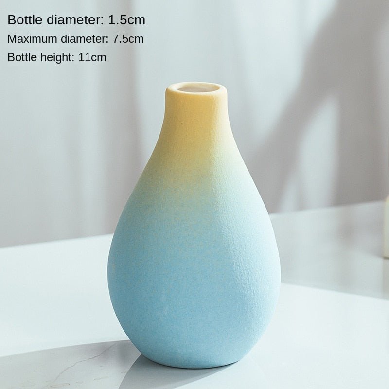 Macaron Coloured Ceramic Decorative Vase – Playful and Vibrant Accent for Modern Home Decor