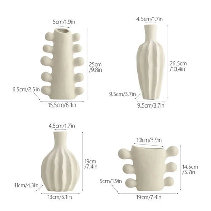 Unglazed Minimalist Ceramic Vase – Chic Decorative Accent for Modern Home and Office