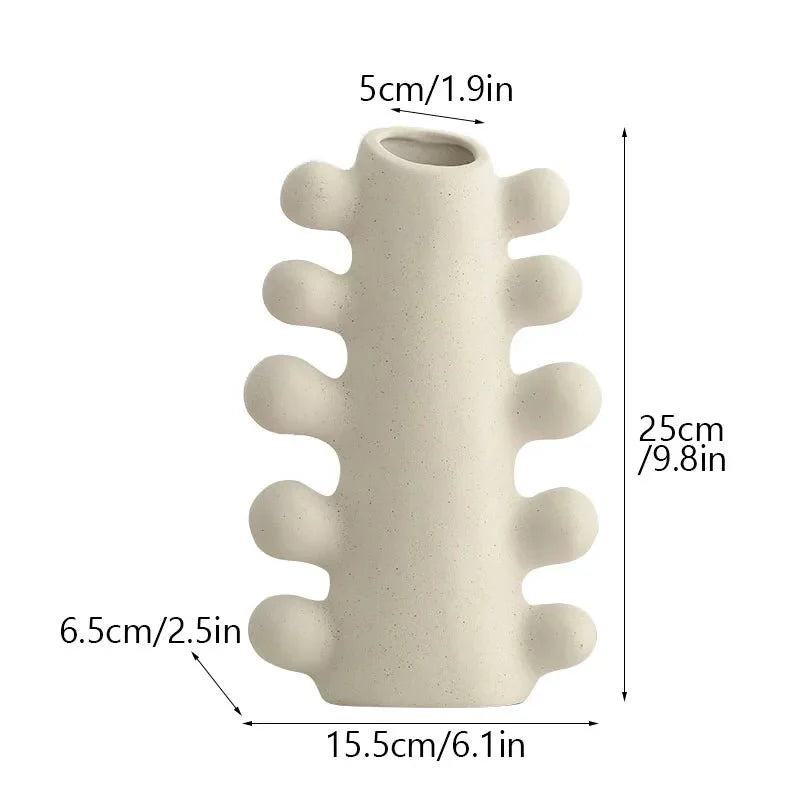 Unglazed Minimalist Ceramic Vase – Chic Decorative Accent for Modern Home and Office